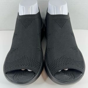 Bzees Secret Wedge Sandal Black Women US Size 8M
